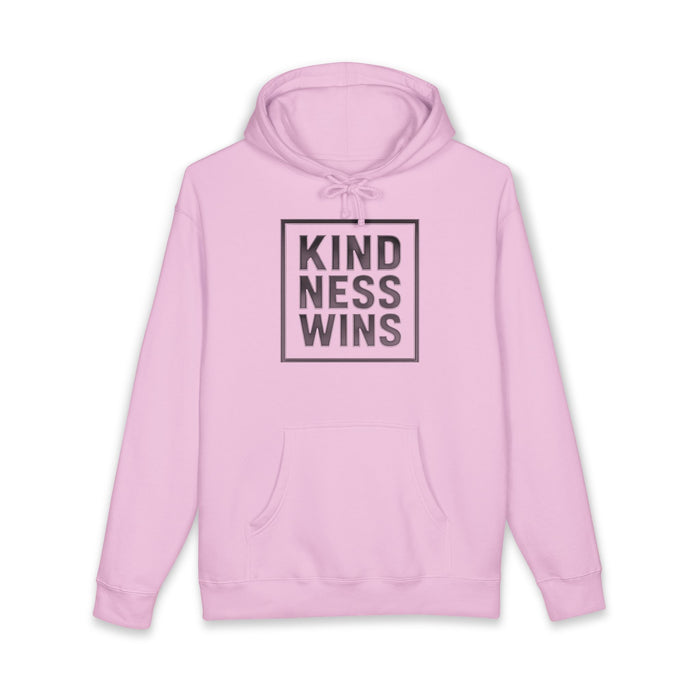 Kindness Wins Hoodie — Pink Inspirational Graphic Hoodie