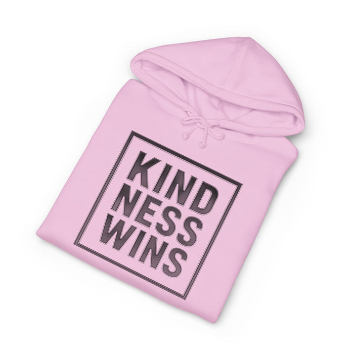 Kindness Wins Hoodie — Pink Inspirational Graphic Hoodie