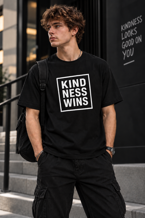 Kindness Wins T-Shirt — Minimal Positive Message Tee